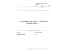 EKA kasos operacijų žurnalas, vertikalus, A4, 2-jų dalių virš.