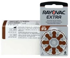 Elementai klausos aparatams RAYOVAC Extra, 312 PR41, 8 vnt.