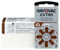 Elementai klausos aparatams RAYOVAC Extra, 312 PR41, 80 vnt.