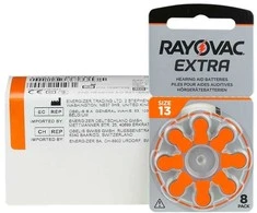 Elementai klausos aparatams RAYOVAC Extra, 13 PR48, 8 vnt.