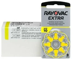 Elementai klausos aparatams RAYOVAC Extra, 10 PR70, 80 vnt.