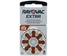 Elementai klausos aparatams RAYOVAC Extra, 312 PR41, 8 vnt.