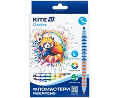 Flomasteriai CREATIVE, Kite, dvipusiai, 12 vnt. = 24 sp.