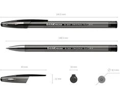 Gelinis rašiklis R-301 ORIGINAL, ErichKrause, 0.5 mm, juodos sp.