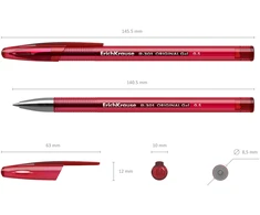 Gelinis rašiklis R-301 ORIGINAL, ErichKrause, 0.5 mm, raudonos sp.