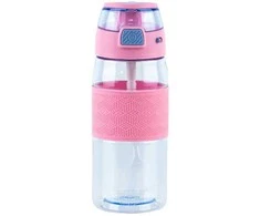 Gertuvė KITE, 600ml, su užrakinamu dangteliu, rožinės sp. tritano plastikas