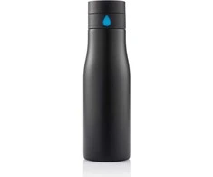 Gertuvė XD XCLUSIVE, 650ml, nerūdijančio plieno korpusas, fiksuojanti išgerto vandens kiekį, juodos sp.