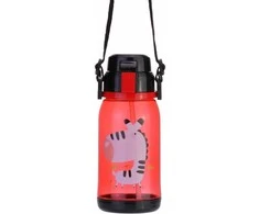 Gertuvė ZEBRA, CoolForSchool, 650ml, su užrakinamu dangteliu, permatomos raudonos sp. tritano plastikas
