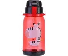 Gertuvė ZEBRA, CoolForSchool, 650ml, su užrakinamu dangteliu, permatomos raudonos sp. tritano plastikas