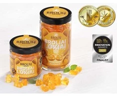 Guminukai BROLIAI LOKIAI, įvairių vaisių skonio, su medumi, stiklainyje, 250 g