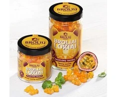 Guminukai BROLIAI LOKIAI, pasiflorų skonio, su medumi, stiklainyje, 250 g