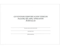 Technoinform Gyventojo individualios veiklos pajamų ir išlaidų apskaitos žurnalas, A4, 24 lapai