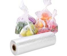 HDPE maišeliai, 250x400mm, 8mkr, 1000 vnt., skaidrūs, rulonėlyje