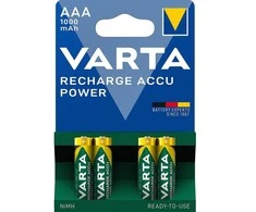 Įkraunamos baterijos VARTA Recharge Accu Power, AAA (R03), 1000 mAh, 4 vnt.