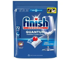 Indaplovių kapsulės FINISH Powerball Quantum Regular All in 1, 72 vnt.