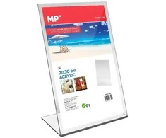 Informacinis L formos stovelis MP, A4, vertikalus, skaidrus