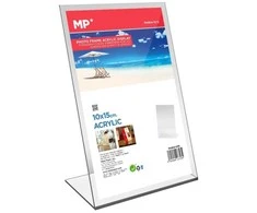 Informacinis L formos stovelis MP, A6, vertikalus, skaidrus