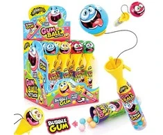 Įvairių vaisių skonio kramtomoji guma su žaisliuku JOHNY BEE Gumball Attack, 10 g