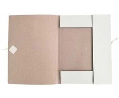 Kartoninis segtuvėlis su raišteliais išorėje, A4, 270 gsm, baltos sp.