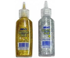 Klijai su blizgučiais GCL22D24 GS, Amos, 22ml, aukso/sidabro sp.