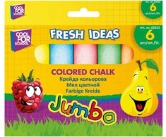 Kreida piešimui ant asfalto JUMBO, CoolForSchool, 6 sp., apvali