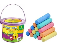 Kreida piešimui ant asfalto JUMBO, CoolForSchool, 5 sp., 15 vnt., kibirėlyje