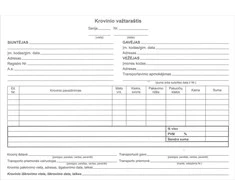 Krovinio važtaraštis, A5x2x50, be numeracijos