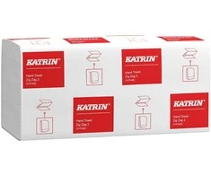 Lapiniai popieriniai rankšluosčiai KATRIN Classic Zig Zag 2, 200 lapelių, 2 sl., mišrus pluoštas