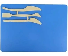 Lentelė plastilinui KITE, 250x180mm, su 3 įrankiais, mėlynos sp.