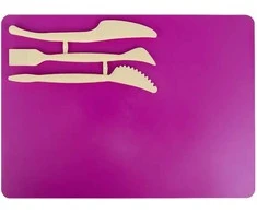 Lentelė plastilinui KITE, 250x180mm, su 3 įrankiais, rožinės sp.