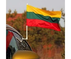 Aka_Baltic Lietuvos valstybės vėliavėlė automobiliui, 30x50 cm, su plastikiniu koteliu