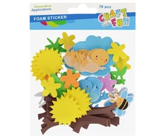 Lipni dekoracija iš putgumės CRAFT with FUN Spring, 78 vnt.
