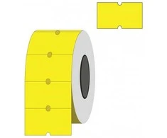 Lipnios etiketės į kainų ženklintuvus, 21,5x12mm, 1000 etik., geltonos sp.
