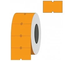 Lipnios etiketės į kainų ženklintuvus, 21,5x12mm, 1000 etik., oranžinės sp.