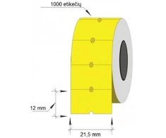 Lipnios etiketės į kainų ženklintuvus, 21,5x12mm, 1000 etik., geltonos sp.