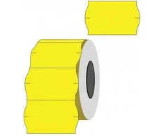 Lipnios etiketės į kainų ženklintuvus, 26x16mm, banguot., 1000 etik., geltonos sp.