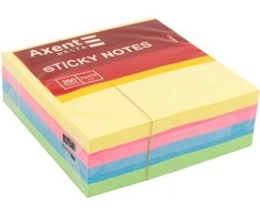 Lipnūs lapeliai užrašams AXENT Delta, 75x75mm, 250 lapelių, neoninių sp.