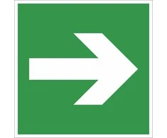 Lipnus ženklas KRYPTIES RODYKLĖ PASUKIMAS KAS 90°, 140x140mm