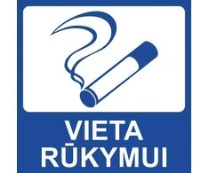 Lipnus ženklas VIETA RŪKYMUI, 140x140mm