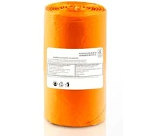 Maišeliai maisto atliekoms, 450x510mm, 8 litrai, 25 vnt., 30mkr, LDPE plastikas, oranžinės sp.