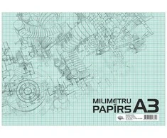 Milimetrinio popieriaus albumas, A3, 20 lapų