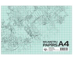 Milimetrinio popieriaus albumas, A4, 20 lapų