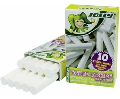 Mokyklinė kreida, Jolly, 10 vnt., baltos sp.