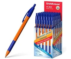 Orange Automatinis tušinukas R-301 Oranžinis MATIC&amp;GRIP, ErichKrause, 0.7mm, mėlynos sp.