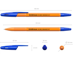Oranžinis Tušinukas R-301 Oranžinis, ErichKrause, 0.7mm, mėlynos sp.