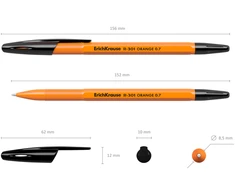 Orange Tušinukas R-301 Oranžinis, ErichKrause, 0.7mm, juodos sp.