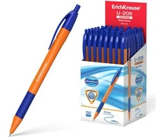 Orange Ultra glide automatinis tušinukas U-209 Oranžinis MATIC&amp;GRIP, ErichKrause, 0.7mm, mėlynos sp.