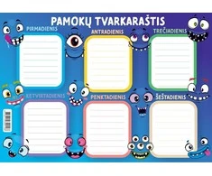 Pamokų tvarkaraštis, A4, 200gsm