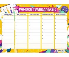 Pamokų tvarkaraštis, A5, 200gsm
