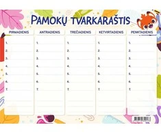 Pamokų tvarkaraštis, A5, 200gsm